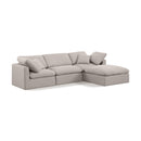  Manufacturer Color_Beige -- Meridian Indulge Fabric 4 pc Sectional IMAGE 1