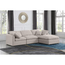  Manufacturer Color_Beige -- Meridian Indulge Fabric 4 pc Sectional IMAGE 2
