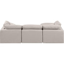  Manufacturer Color_Beige -- Meridian Indulge Fabric 4 pc Sectional IMAGE 3