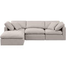  Manufacturer Color_Beige -- Meridian Indulge Fabric 4 pc Sectional IMAGE 4