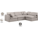  Manufacturer Color_Beige -- Meridian Indulge Fabric 4 pc Sectional IMAGE 10