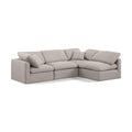  Manufacturer Color_Beige -- Meridian Indulge Fabric 4 pc Sectional IMAGE 1