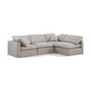  Manufacturer Color_Beige -- Meridian Indulge Fabric 4 pc Sectional IMAGE 1
