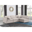  Manufacturer Color_Beige -- Meridian Indulge Fabric 4 pc Sectional IMAGE 2