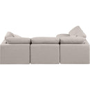 Manufacturer Color_Beige -- Meridian Indulge Fabric 4 pc Sectional IMAGE 3