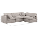  Manufacturer Color_Beige -- Meridian Indulge Fabric 4 pc Sectional IMAGE 9