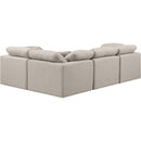 Manufacturer Color_Beige -- Meridian Indulge Fabric 4 pc Sectional IMAGE 3