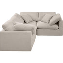  Manufacturer Color_Beige -- Meridian Indulge Fabric 4 pc Sectional IMAGE 4