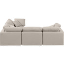  Manufacturer Color_Beige -- Meridian Indulge Fabric 4 pc Sectional IMAGE 5