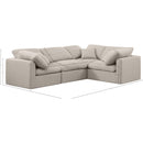  Manufacturer Color_Beige -- Meridian Indulge Fabric 4 pc Sectional IMAGE 9