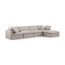  Manufacturer Color_Beige -- Meridian Indulge Fabric 5 pc Sectional IMAGE 1