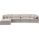  Manufacturer Color_Beige -- Meridian Indulge Fabric 5 pc Sectional IMAGE 4