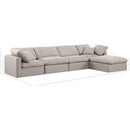  Manufacturer Color_Beige -- Meridian Indulge Fabric 5 pc Sectional IMAGE 8
