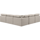  Manufacturer Color_Beige -- Meridian Indulge Fabric 5 pc Sectional IMAGE 3