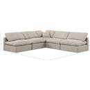  Manufacturer Color_Beige -- Meridian Indulge Fabric 5 pc Sectional IMAGE 8