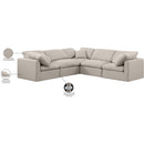 Meridian Indulge Beige Linen Textured Fabric Modular Sectional IMAGE 10