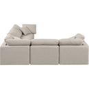  Manufacturer Color_Beige -- Meridian Indulge Fabric 5 pc Sectional IMAGE 5