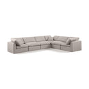  Manufacturer Color_Beige -- Meridian Indulge Fabric 6 pc Sectional IMAGE 1