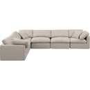  Manufacturer Color_Beige -- Meridian Indulge Fabric 6 pc Sectional IMAGE 4