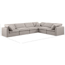  Manufacturer Color_Beige -- Meridian Indulge Fabric 6 pc Sectional IMAGE 9
