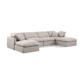  Manufacturer Color_Beige -- Meridian Indulge Fabric 6 pc Sectional IMAGE 1