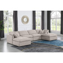  Manufacturer Color_Beige -- Meridian Indulge Fabric 6 pc Sectional IMAGE 2