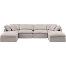  Manufacturer Color_Beige -- Meridian Indulge Fabric 6 pc Sectional IMAGE 4