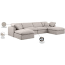  Manufacturer Color_Beige -- Meridian Indulge Fabric 6 pc Sectional IMAGE 9