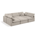  Manufacturer Color_Beige -- Meridian Indulge Fabric 6 pc Sectional IMAGE 1