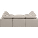  Manufacturer Color_Beige -- Meridian Indulge Fabric 6 pc Sectional IMAGE 3