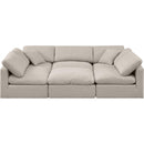 Manufacturer Color_Beige -- Meridian Indulge Fabric 6 pc Sectional IMAGE 4