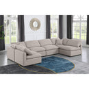 Manufacturer Color_Beige -- Meridian Indulge Fabric 6 pc Sectional IMAGE 2