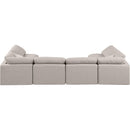 Manufacturer Color_Beige -- Meridian Indulge Fabric 6 pc Sectional IMAGE 3