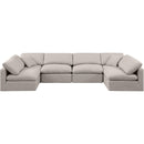  Manufacturer Color_Beige -- Meridian Indulge Fabric 6 pc Sectional IMAGE 4