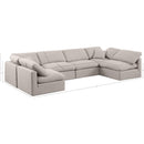  Manufacturer Color_Beige -- Meridian Indulge Fabric 6 pc Sectional IMAGE 9