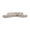  Manufacturer Color_Beige -- Meridian Indulge Fabric 6 pc Sectional IMAGE 1