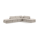  Manufacturer Color_Beige -- Meridian Indulge Fabric 6 pc Sectional IMAGE 1