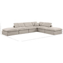  Manufacturer Color_Beige -- Meridian Indulge Fabric 6 pc Sectional IMAGE 8