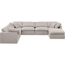 Manufacturer Color_Beige -- Meridian Indulge Fabric 7 pc Sectional IMAGE 4