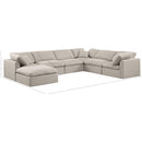  Manufacturer Color_Beige -- Meridian Indulge Fabric 7 pc Sectional IMAGE 9