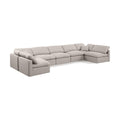  Manufacturer Color_Beige -- Meridian Indulge Fabric 7 pc Sectional IMAGE 1