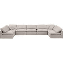  Manufacturer Color_Beige -- Meridian Indulge Fabric 7 pc Sectional IMAGE 4
