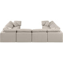  Manufacturer Color_Beige -- Meridian Indulge Fabric 8 pc Sectional IMAGE 3