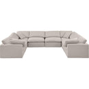  Manufacturer Color_Beige -- Meridian Indulge Fabric 8 pc Sectional IMAGE 4