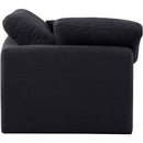  Manufacturer Color_Black -- Indulge Black Linen Textured Fabric Upholstered Modular Corner Chair IMAGE 5
