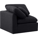  Manufacturer Color_Black -- Indulge Black Linen Textured Fabric Upholstered Modular Corner Chair IMAGE 6