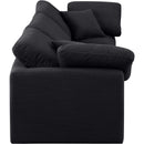  Manufacturer Color_Black -- Indulge 105" Black Linen Textured Fabric Upholstered 3 pc Modular Sofa IMAGE 5
