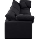  Manufacturer Color_Black -- Indulge 140" Black Linen Textured Fabric Upholstered 4 pc Modular Sofa IMAGE 5
