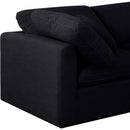  Manufacturer Color_Black -- Indulge 140" Black Linen Textured Fabric Upholstered 5 pc Modular Sectional IMAGE 6