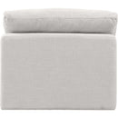  Manufacturer Color_Cream -- Indulge Cream Linen Textured Fabric Upholstered Modular Armless Chair IMAGE 3